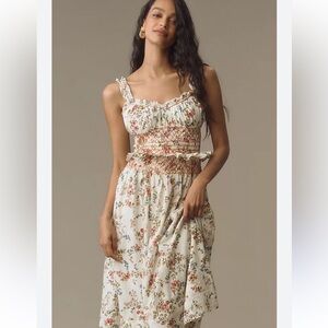 Anthropologie boho Ruffled Midi Dress
